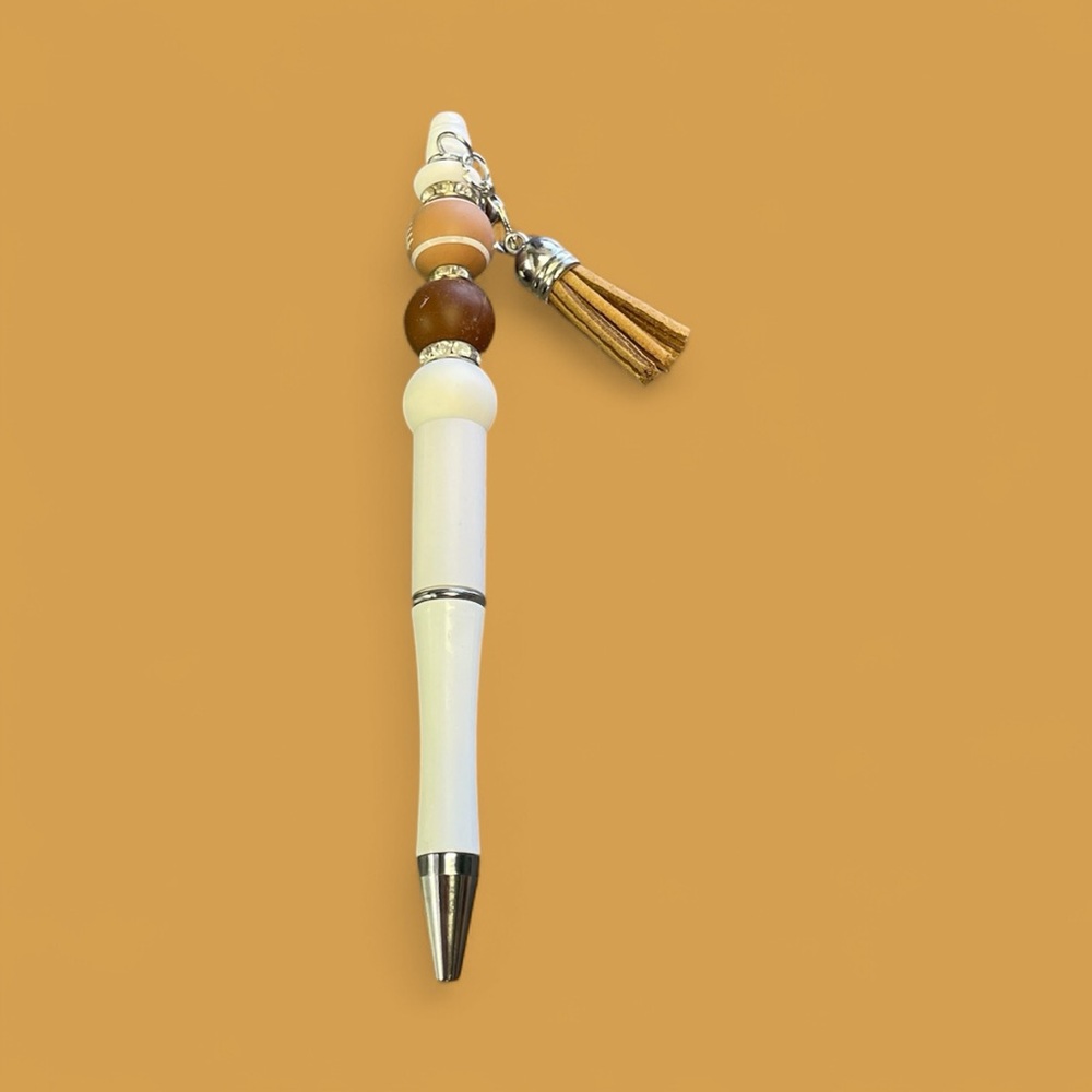 Sports Beaded Pen with Tassel Accent